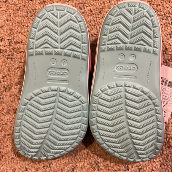 Crocs crocband clogs size 3 little kids ice blue/white - Picture 4 of 5